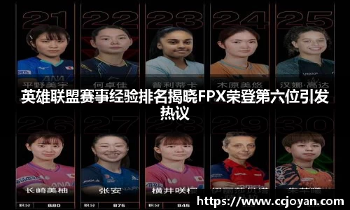 英雄联盟赛事经验排名揭晓FPX荣登第六位引发热议